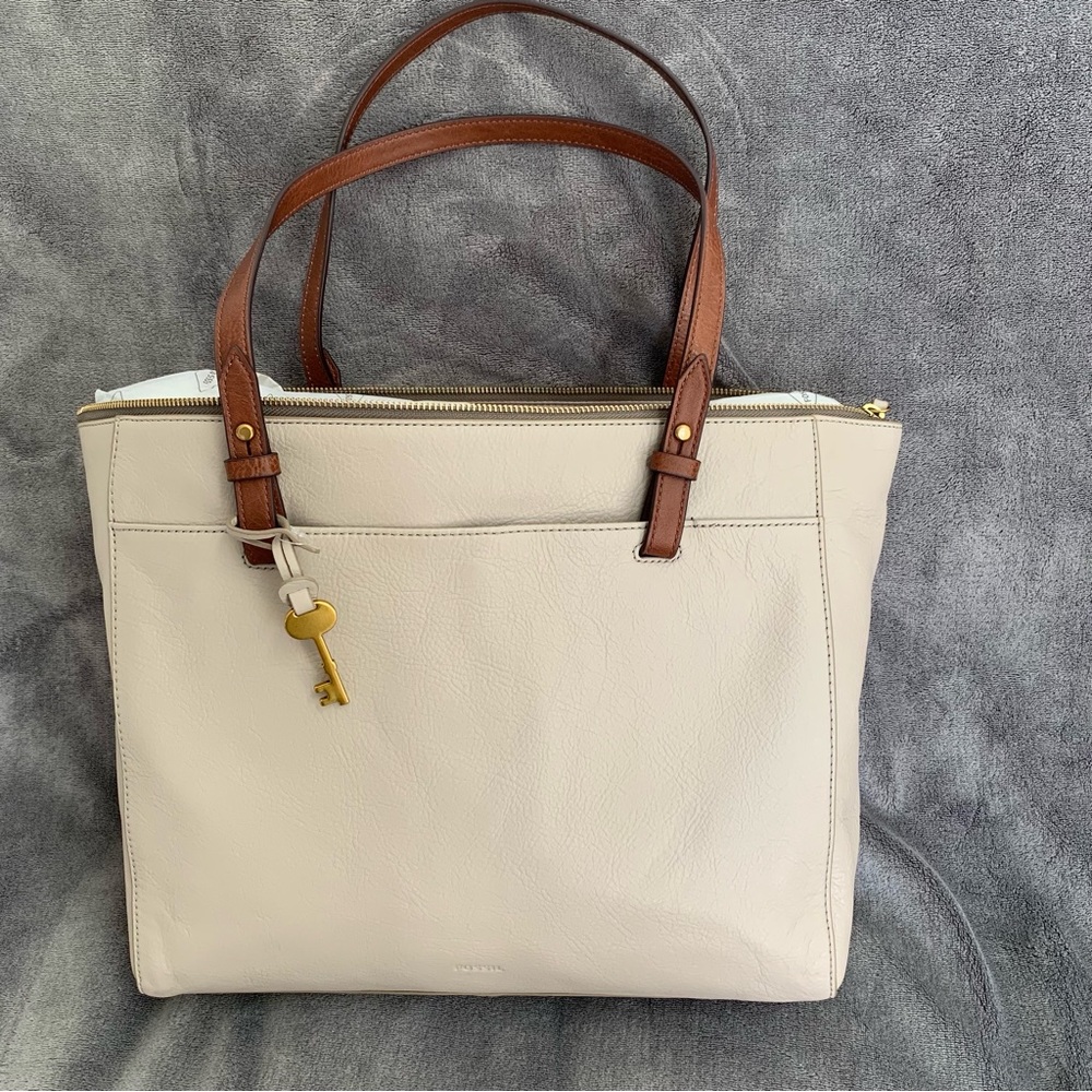Fossil Leather Rachel Tote in Graystone - Picture 6 of 16